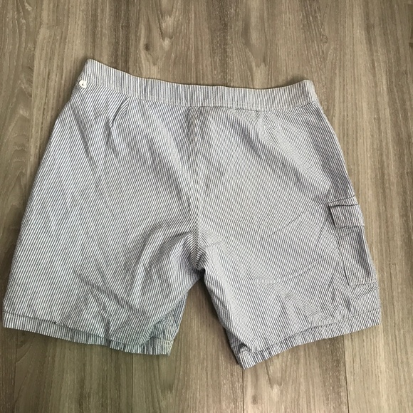 J Crew Seersucker Board Shorts Mesh Liner Mens 34 - Picture 6 of 9